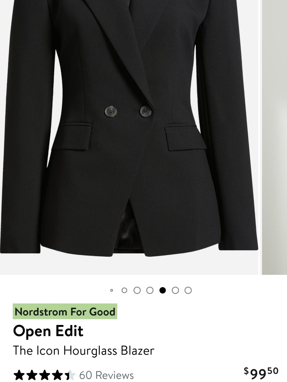 The Icon Hourglass Blazer - Black